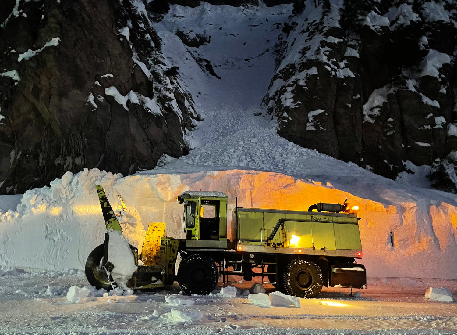 WSDOT crews work to clear White Pass earlier this month.
